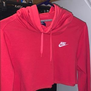 Nike pink coral sweatshirt hoodie